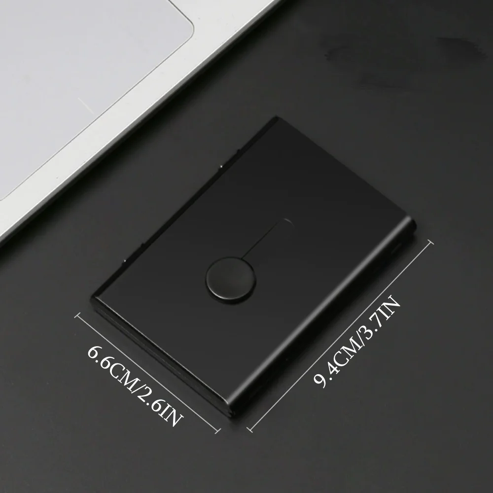 1 Piece Personalized Metal Business Card Holder Box Custom  Holder Hand Push Card Case ultra-thin Business Card Storage Box