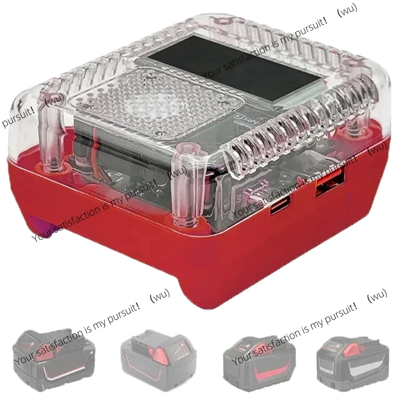 

Зарядное устройство для литий-ионного аккумулятора Milwaukee M18, 18 В, двунаправленная зарядка и разрядка, 140 Вт, PD3.1, адаптер USB TYPEC с цифровым дисплеем