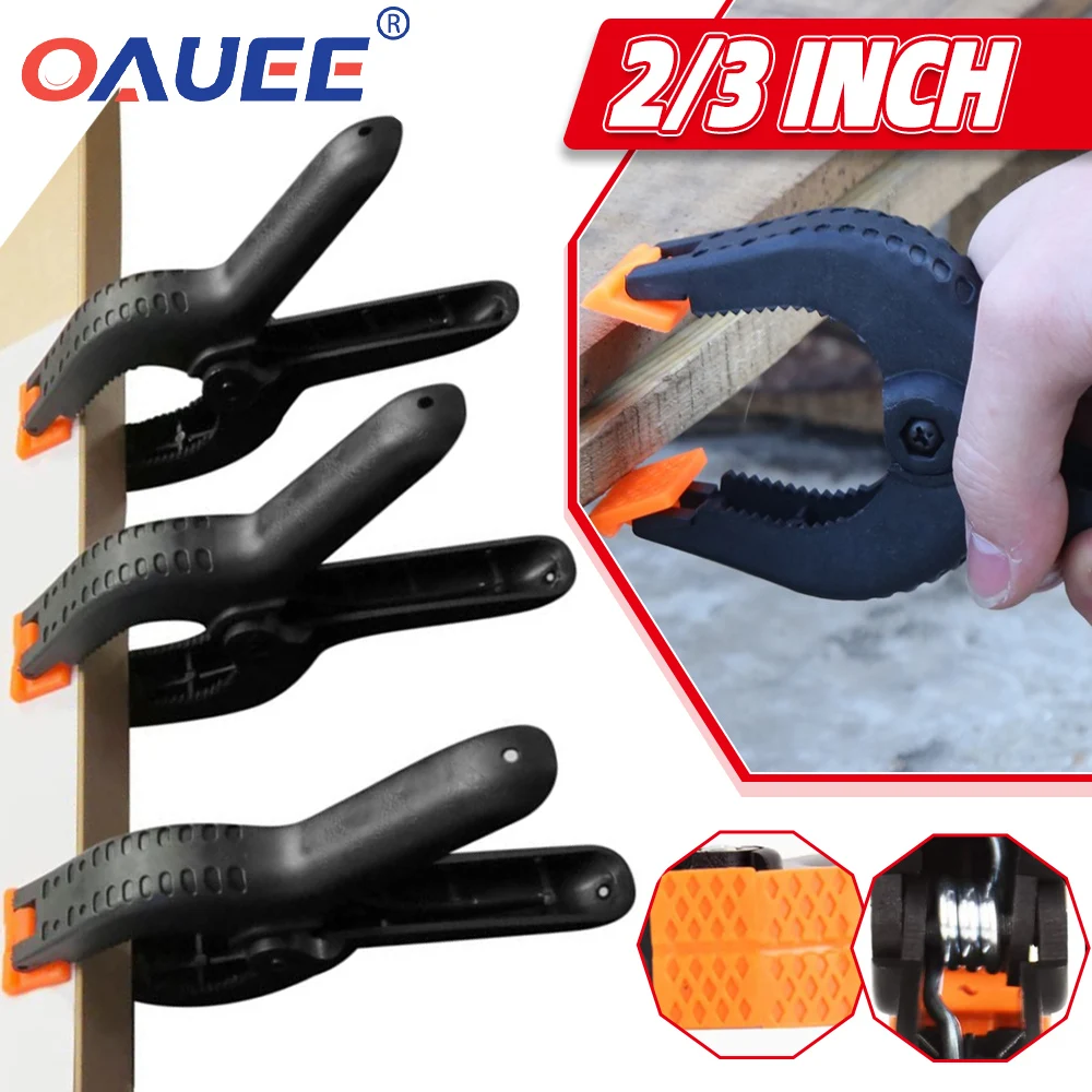 2/3 Inch Fixed Clip Adjustable Clamps Woodworking Tools A Clamp Clip Hard Grip Ratchet Release Squeeze DIY Woodworking Hand Tool