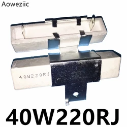 (5 pz/lotto) resistenza cementizia orizzontale 40 w220rj 40W 220 ohm +/- 5% resistenza cementizia 40 w220rj resistore ceramico Plug-In RX27-4H