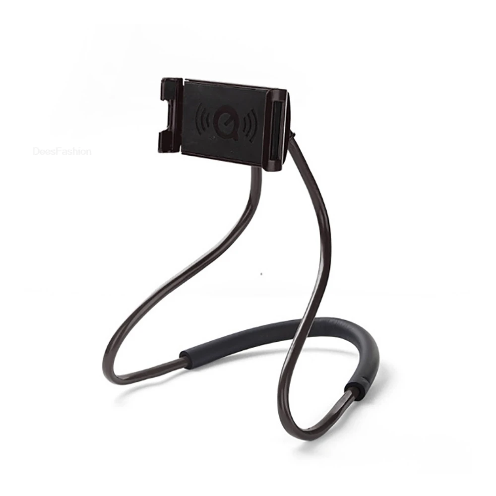 Flexible Mobile Phone Holder Hanging Neck Lazy Necklace Bracket Bed 360 Degree Phones Holder Stand For iPhone Xiaomi Samsung view 2