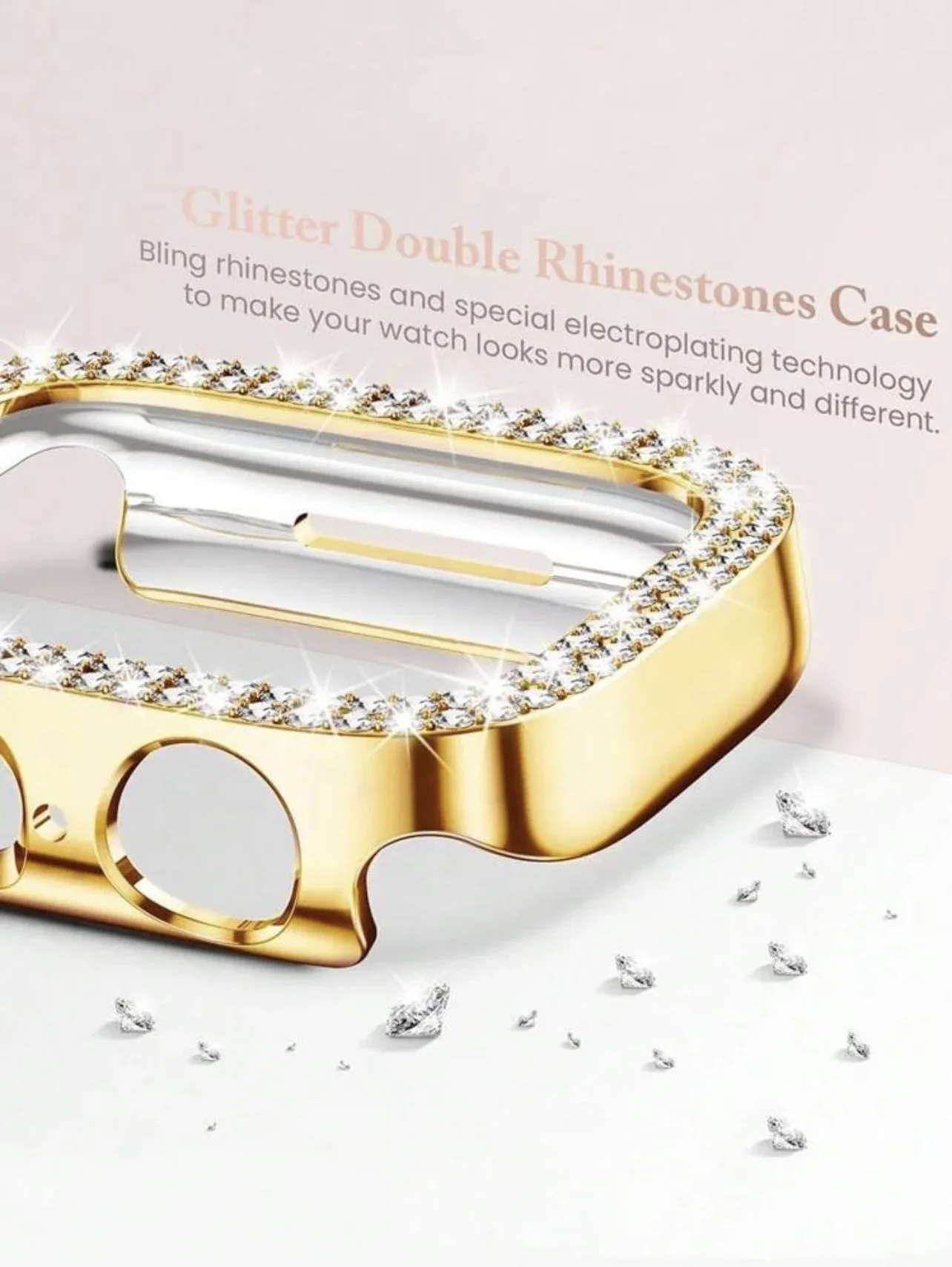 Apple Watch 커버 시리즈 10/9/8/7 38mm 40mm 41mm 42mm 44mm 45mm 46mm 용 멋진 블링 보호 쉘 케이스