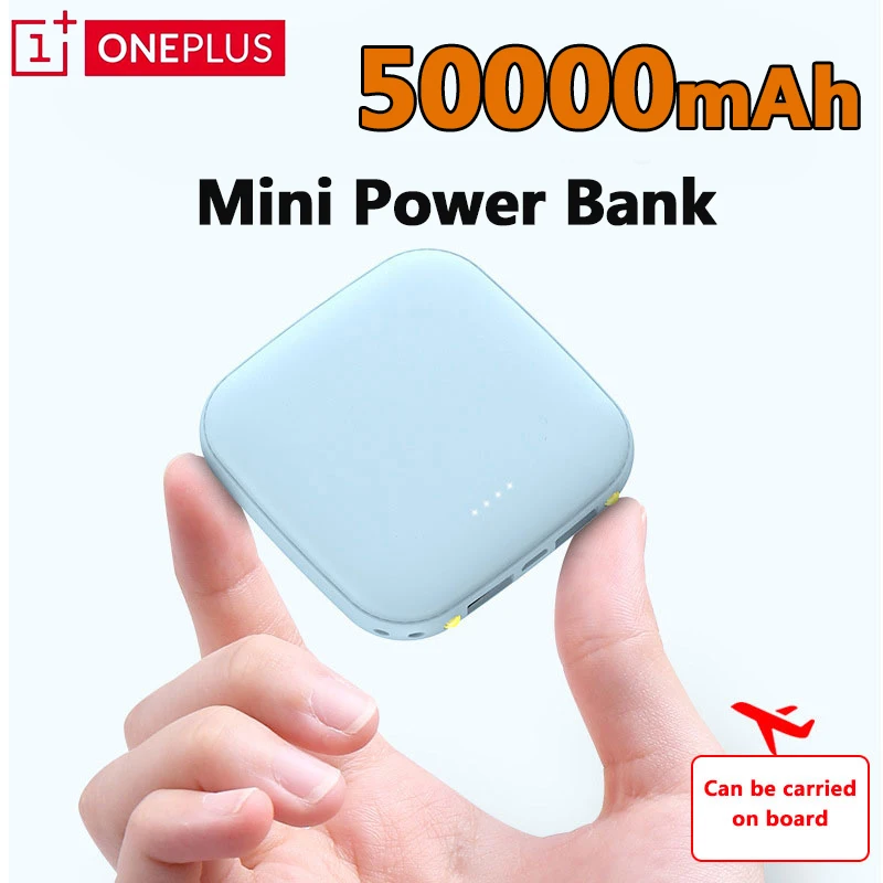 OnePlus Mini Power Bank 50000mAh Tragbares Ladegerät mit großer Kapazität und Taschenlampe, externer Akku für iPhone Xiaomi Samsung