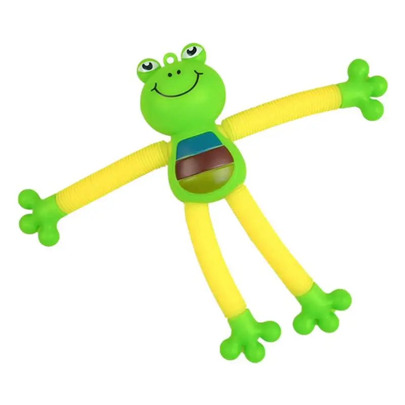 Ventosa Brinquedos para Bebê, Light Up Frog, Tubo Telescópico, Fidget Brinquedos, Stretch, Anti-Stress, Brinquedos Educativos para Crianças