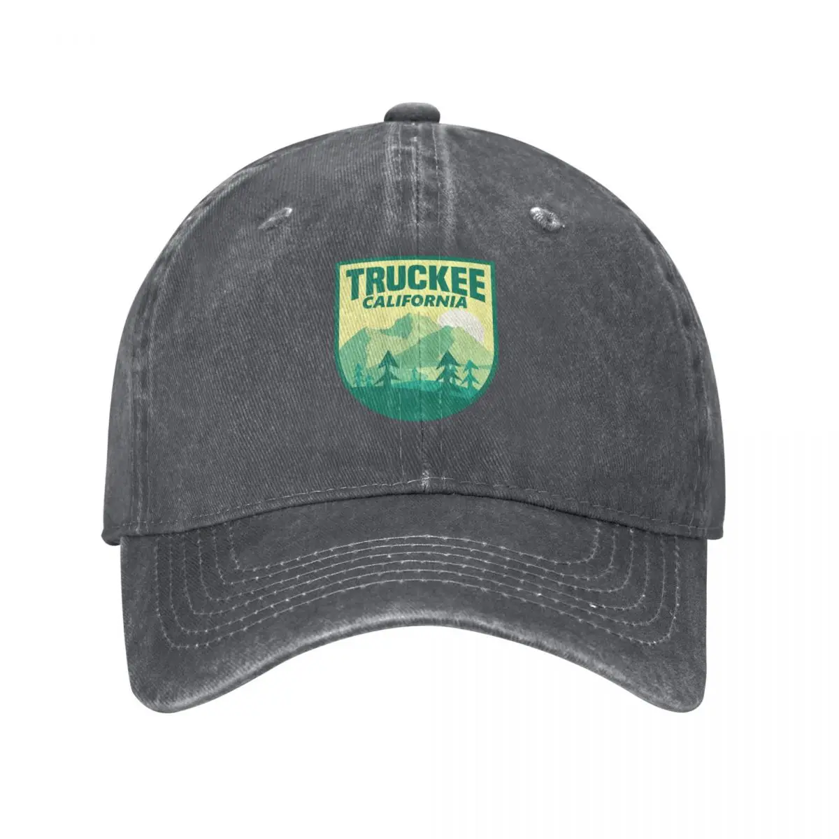 Truckee California Art Sticker Baseball Cap fishing hat Trucker Cap For Women 2025 Men's