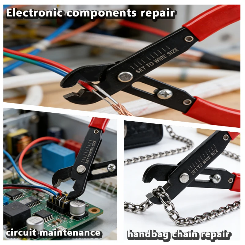 Chain Pliers Adjustable Opening Manganese Steel Material Pliers for Electrician Wire Stripping Chain Opening and Closing