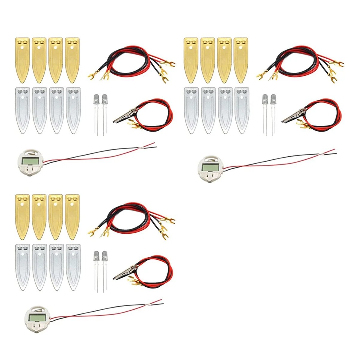 New Fruit Battery Science Experiment Kit for Home Teaching Toy, Lemon Potato Battery Physics Teaching Experiment 3 Sets