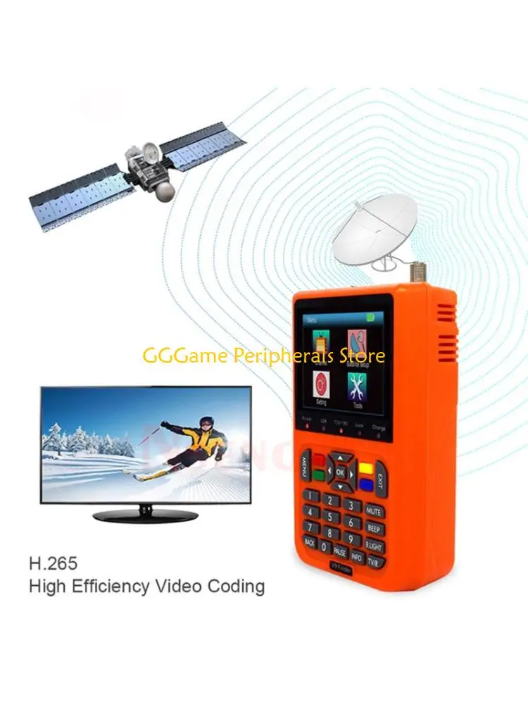 U55B Handheld Digital Satellite Meter Featuring 64Mb Flash Memory And 1Gb DDR3