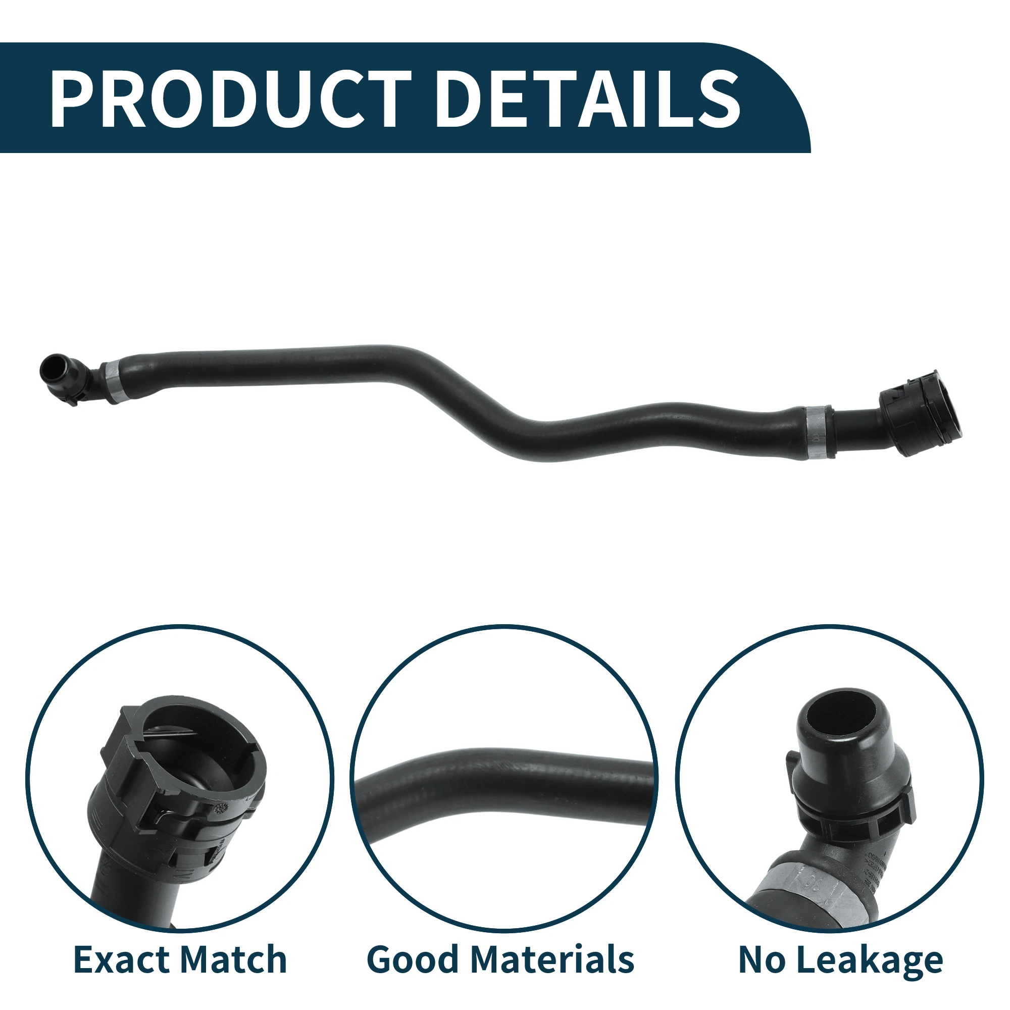 UXCELL ラジエーターホース ヒーターホース ラジエーター出口ホースパイプ BMW GT 640i XDrive G32 3.0T No.17128602617 ゴム冷却液パイプ