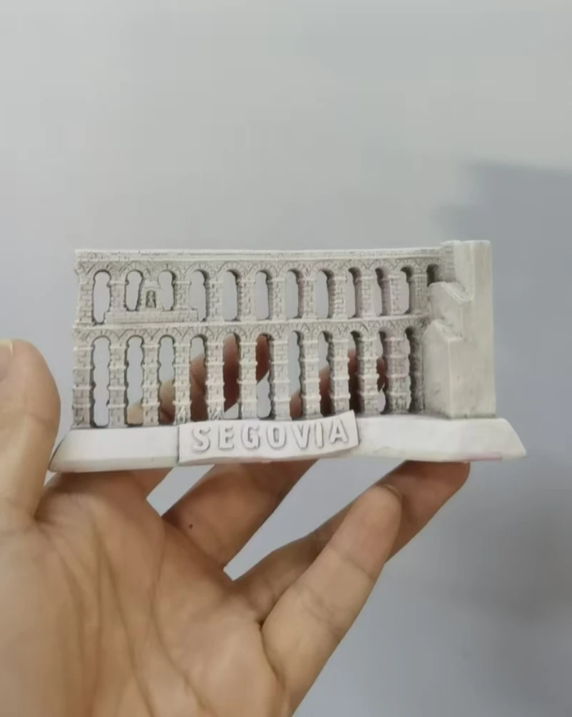 Figura de resina, mesa de arena psicológica mental, caja de juego, terapia de cancha, edificio, molde blanco, segovia, España
