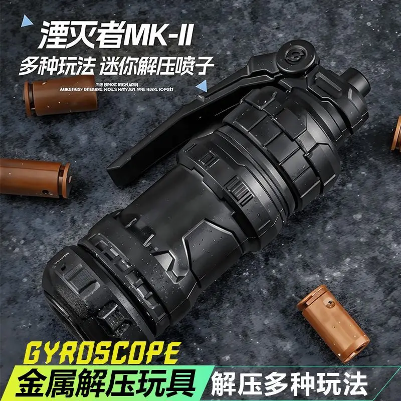 

Metal Agent Grenade EDC Decompression Toy Fingertip Gyro Finger Pop Coin Push Card Decompression Play Small Objects