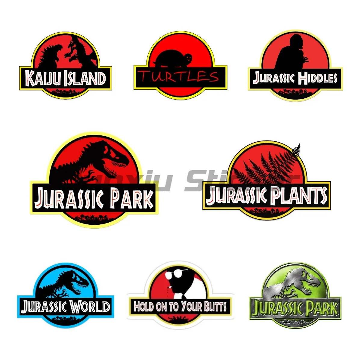 Jurassic Park Logo Car Stickers Retro Car Sticker Waterproof for Windshield Bumper Motorcycle Helmet Decal High Quality KK Vinyl