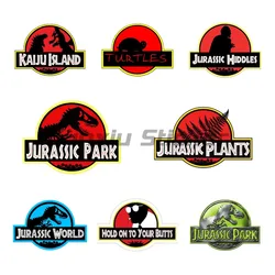 Jurassic Park Logo Car Stickers Retro Car Sticker Waterproof for Windshield Bumper Motorcycle Helmet Decal High Quality KK Vinyl