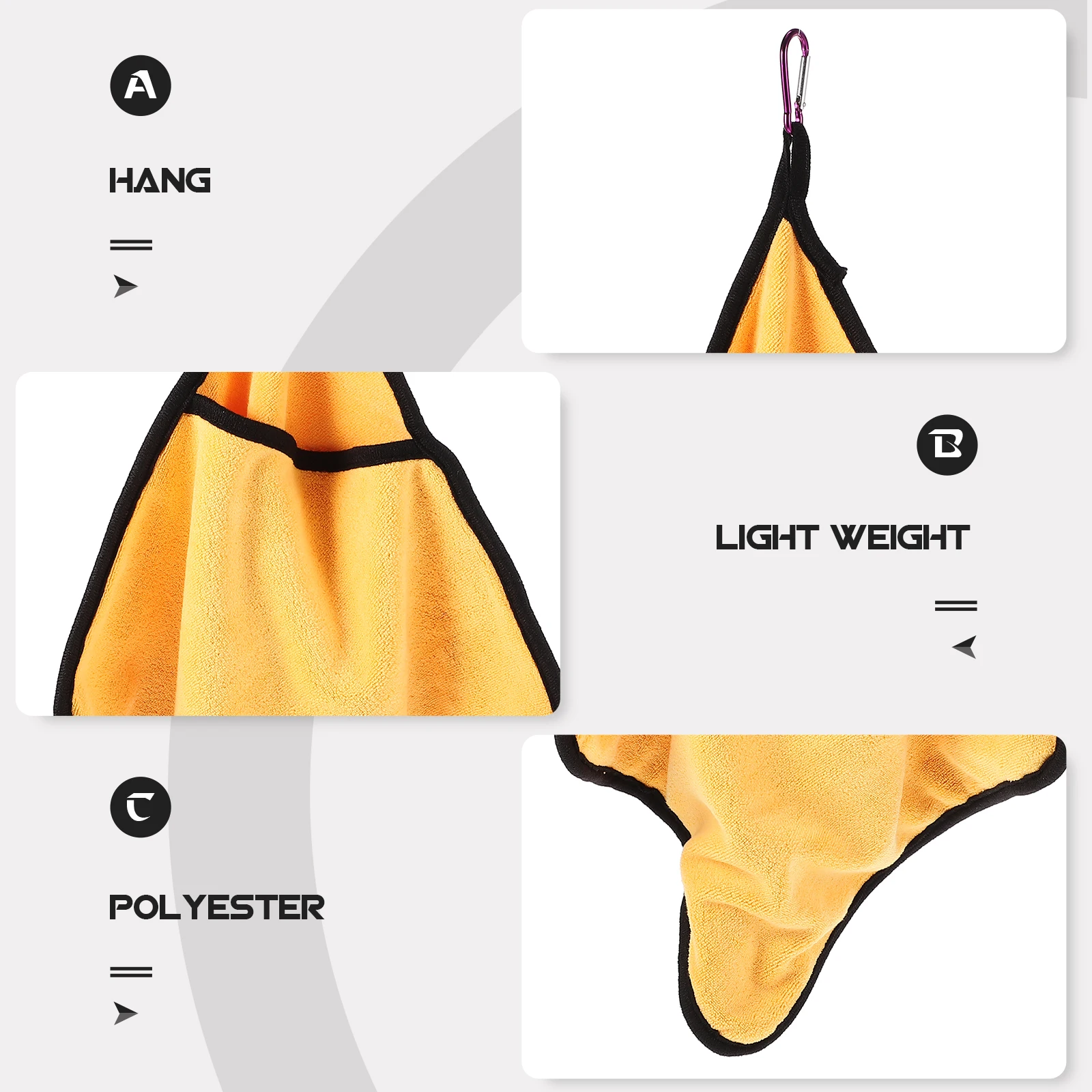 

2pcs Fishing Towel Double Layer Non-Slip Skidproof Water Absorbent Lightweight Wear-Resistant Fish Gripper Tool Outdoor Indoor
