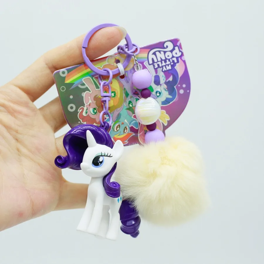 Jouets chauds mon petit poney crépuscule étincelle Applejack arc-en-ciel Dash Pinkie Pie rareté Kawaii sac à dos en peluche porte-clés cadeau d'anniversaire