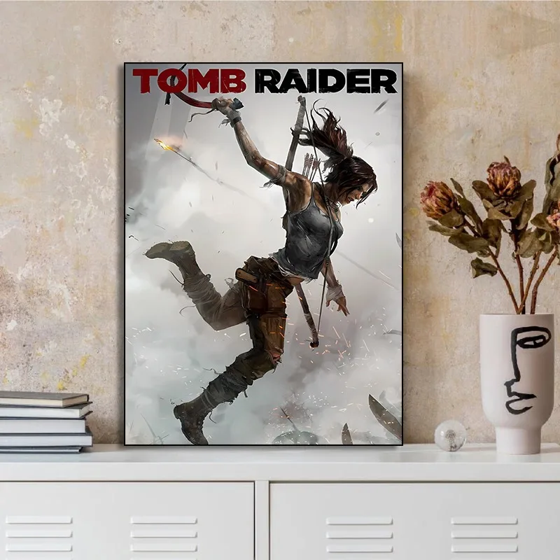 Hot Vedio Game Tomb Raider Series Collection Poster Print Canvas Art Pictures Game Room Home Club Wall Decor Frameless Painting