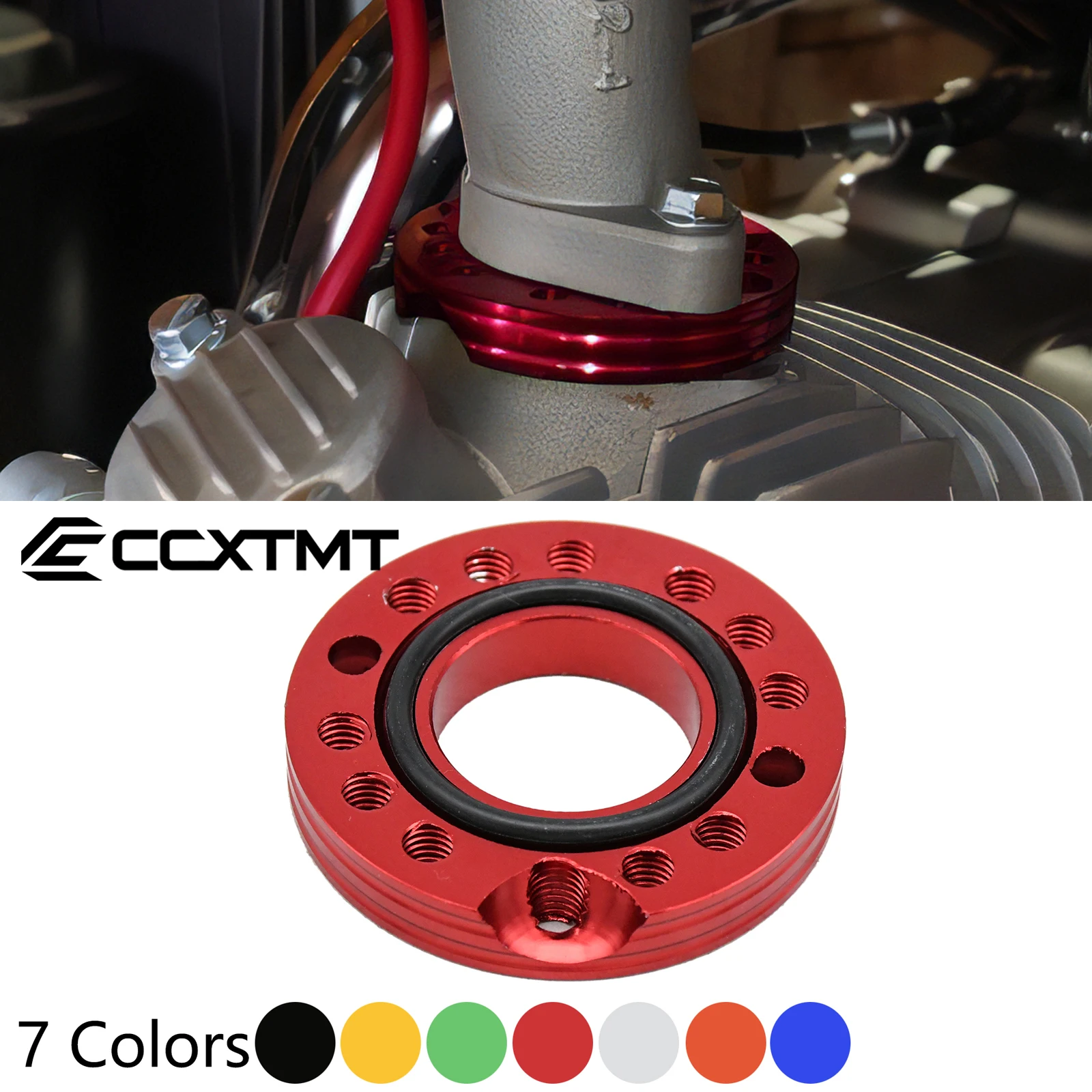 Motorcycle CNC 28mm Carb Adjuster Carburetor Inlet Manifold Spinner Plate Adaptor For ATV KTM Honda Yamaha Kawasaki Universal