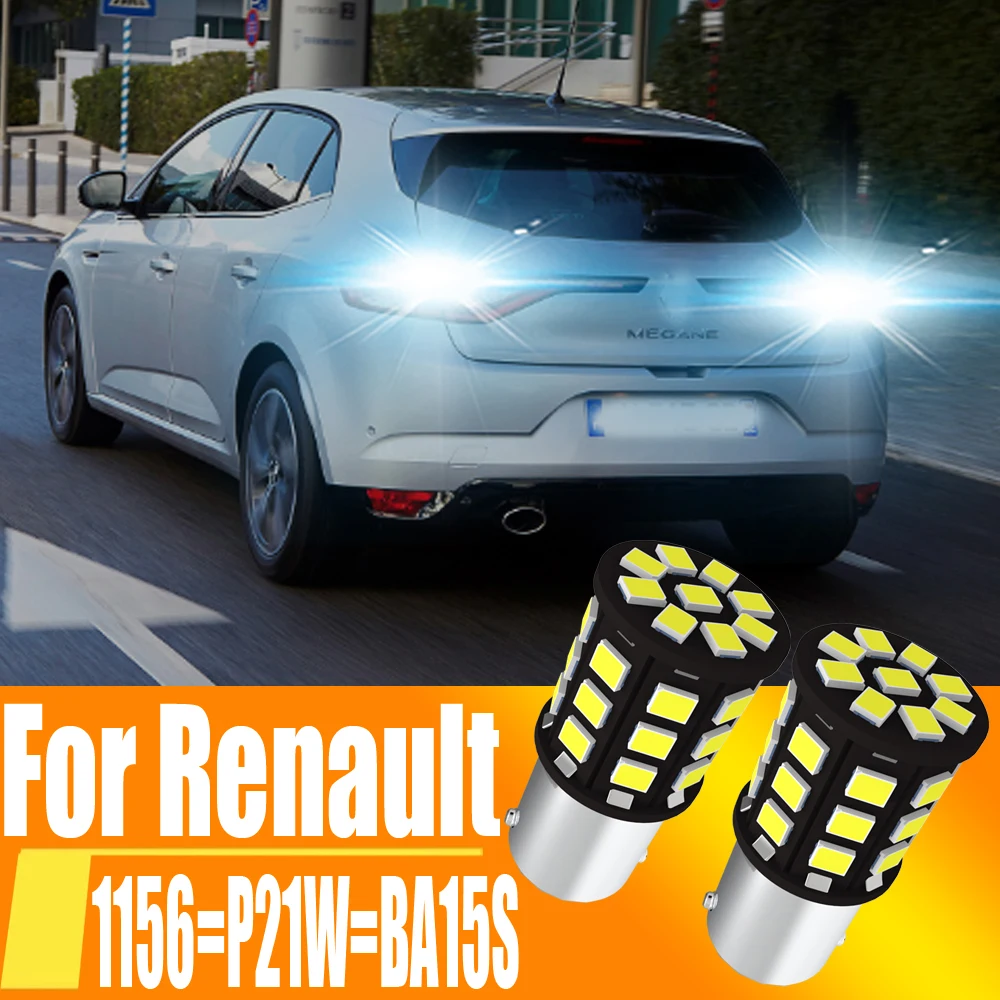

2x P21W светодиодные противотуманные фары Canbus, фара заднего хода 7506 BA15S 1156 для Renault Megane 3 2 4 Scenic Clio Captur Duster Master
