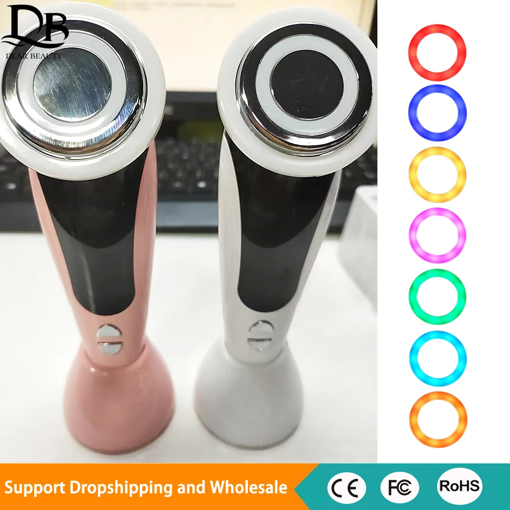 7 in 1 EMS美顔器 LEDライト スキンケアツール フェイスリフト 多機能引き締めデバイス 肌再生 しわ除去