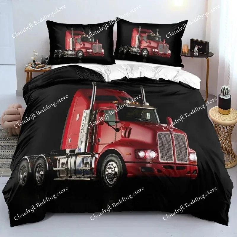

Комплект постельного белья с 3D-принтом Truck Kenworth, пододеяльник, наволочка, размеры Twin, Full, King, для детской и взрослой спальни