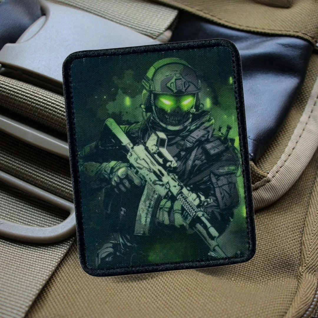 Tactical Patch Spawn, Embroidery Corps Morale Badge Military Backpack Sticker Printing Hook Loop Patches for Clothing