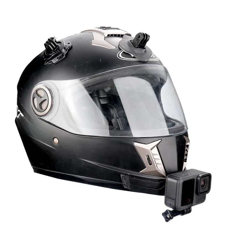 Helm Sepeda Motor Dudukan Dagu untuk DJI OSMO Action 5/4/3 GoPro 13 12 11 10 9 8 Tempat Kamera Wajah Penuh Aksesori Perlengkapan Berkendara