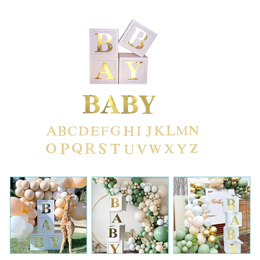 

1Set Balloon Boxes Shower Decorations Letters Shower Boxes Gender Reveal Party Decor Gender Reveal Decorations