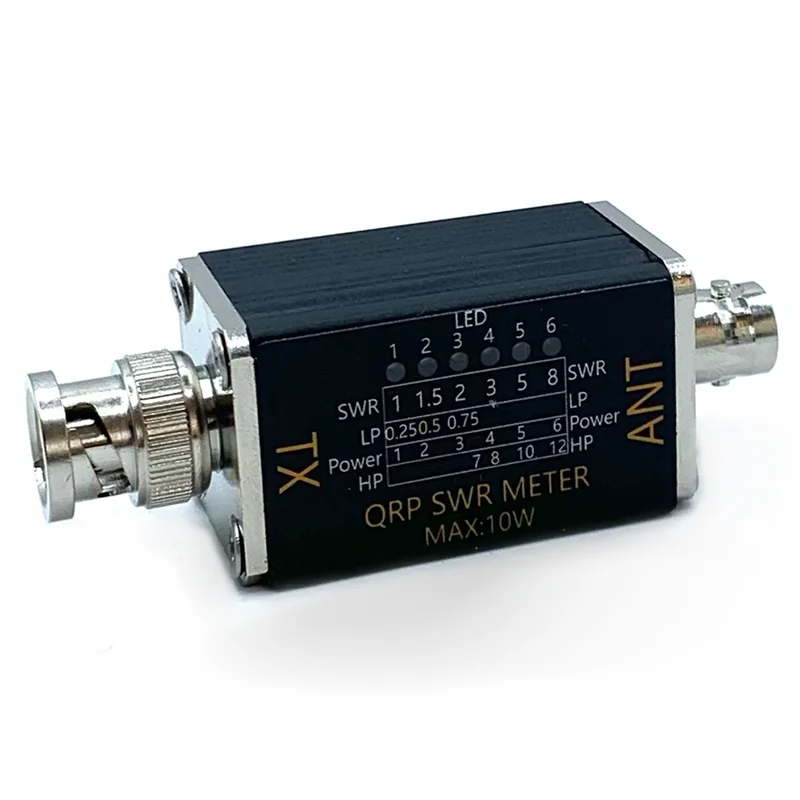 Shortwave Radio SWR Meter Power Meter 1-30Mhz 10W 6 LED Indicators Portable SWR Meter SO239-[A22I]