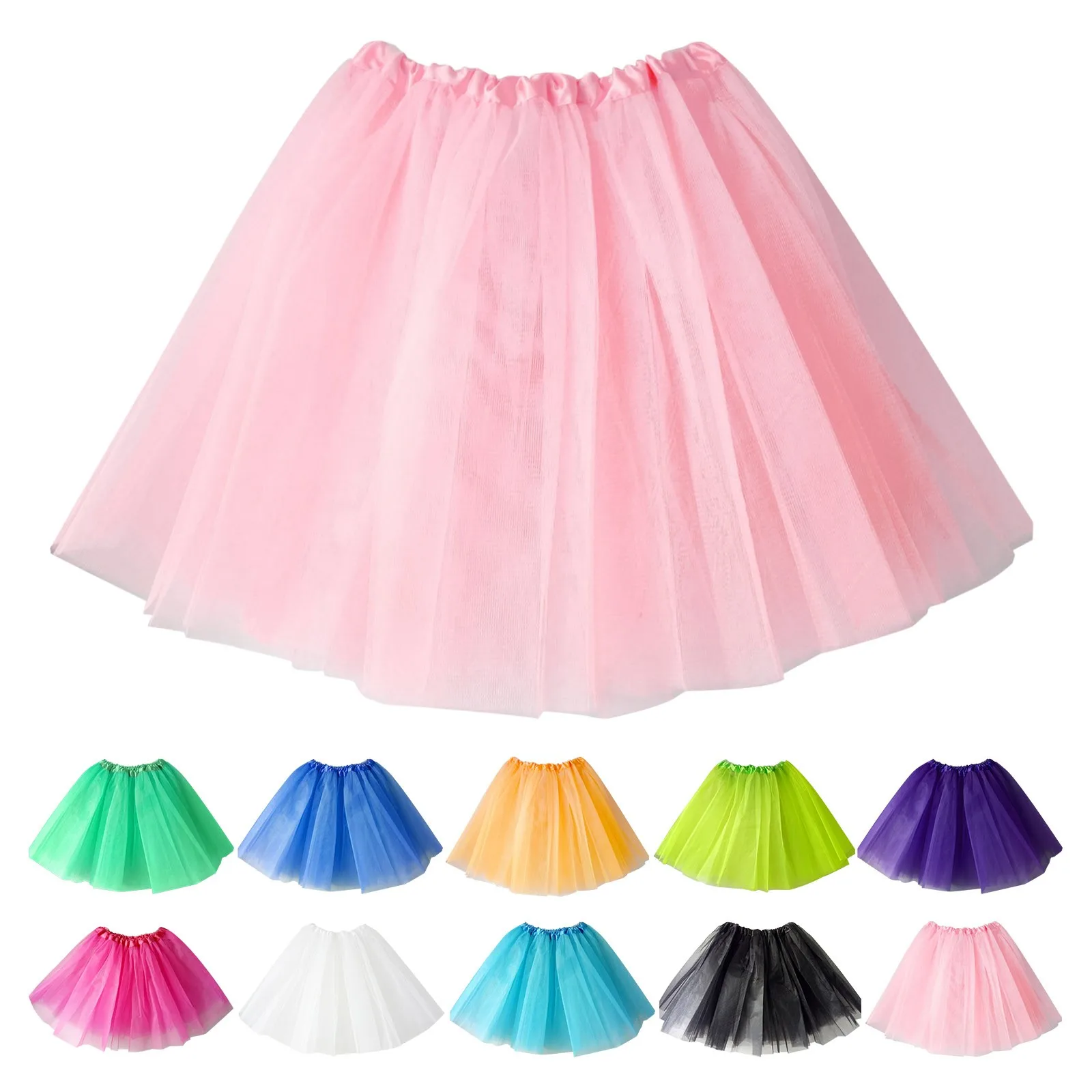 Mini saia de tule para mulheres, tutu curto, balé extravagante, traje de festa, vestido de baile, saia adulto, venda quente, 2024