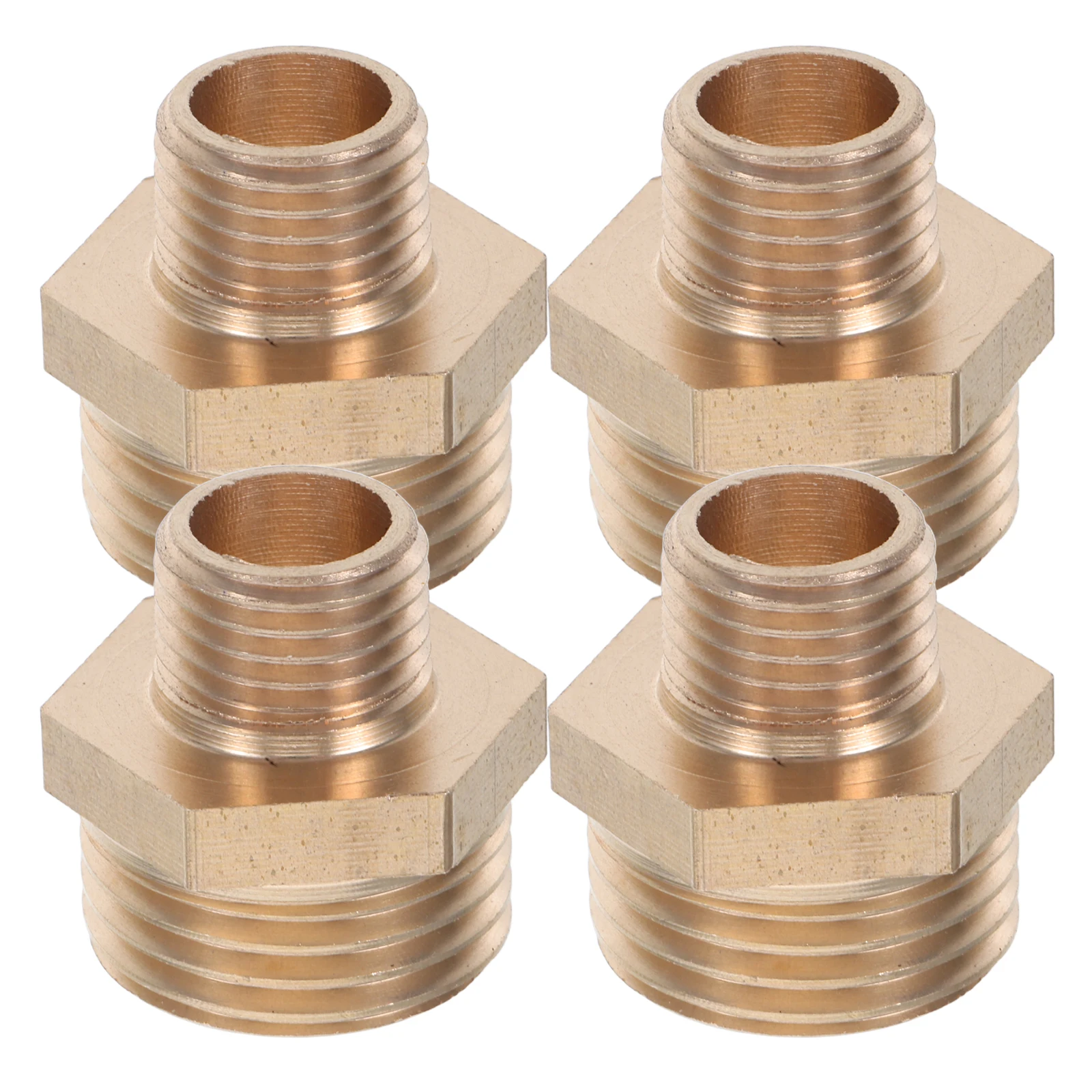 

4pcs Adapter Pipe Connector Threaded Male To Male Coupler Water Seal Replacement Quick Connect Fittings Outdoor