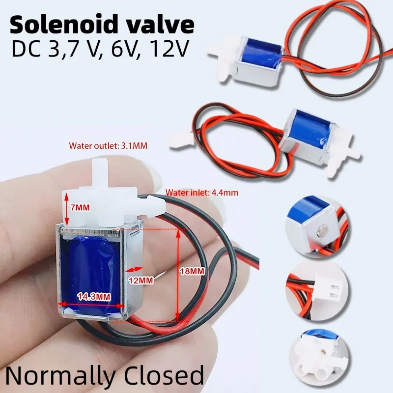 

Solenoid Valve NC 3.7-12V DC, Electric Water Air Valve 2 Way Bidirectional Control for DIY Irrigation Coffee Machine, Aquaponics