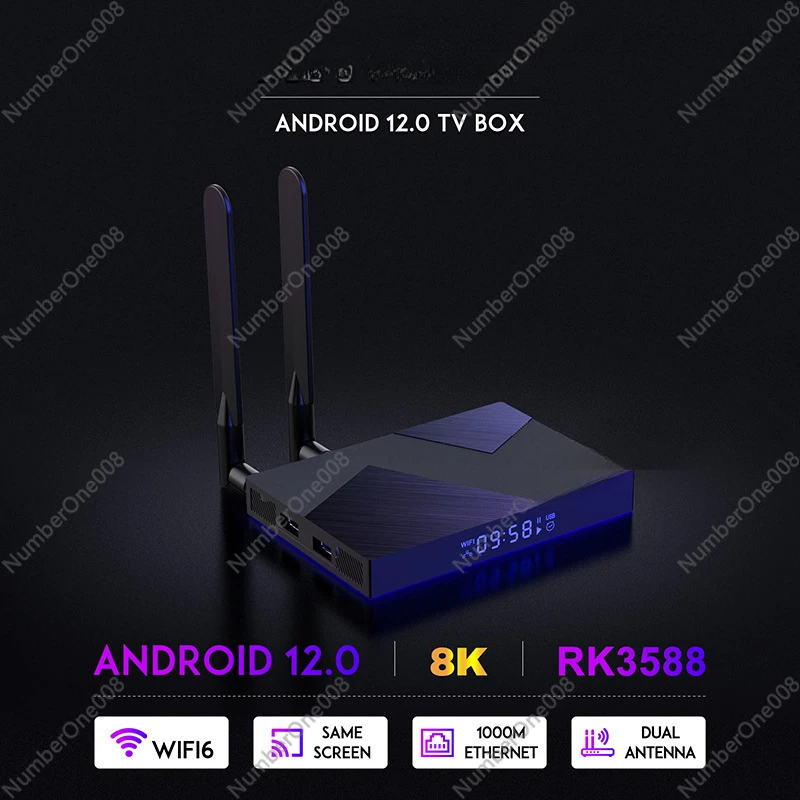 H96MAX V58 Set-top Box RK3588 Android 12 TV Box Wifi6 Bluetooth Voice Tv Box 8K