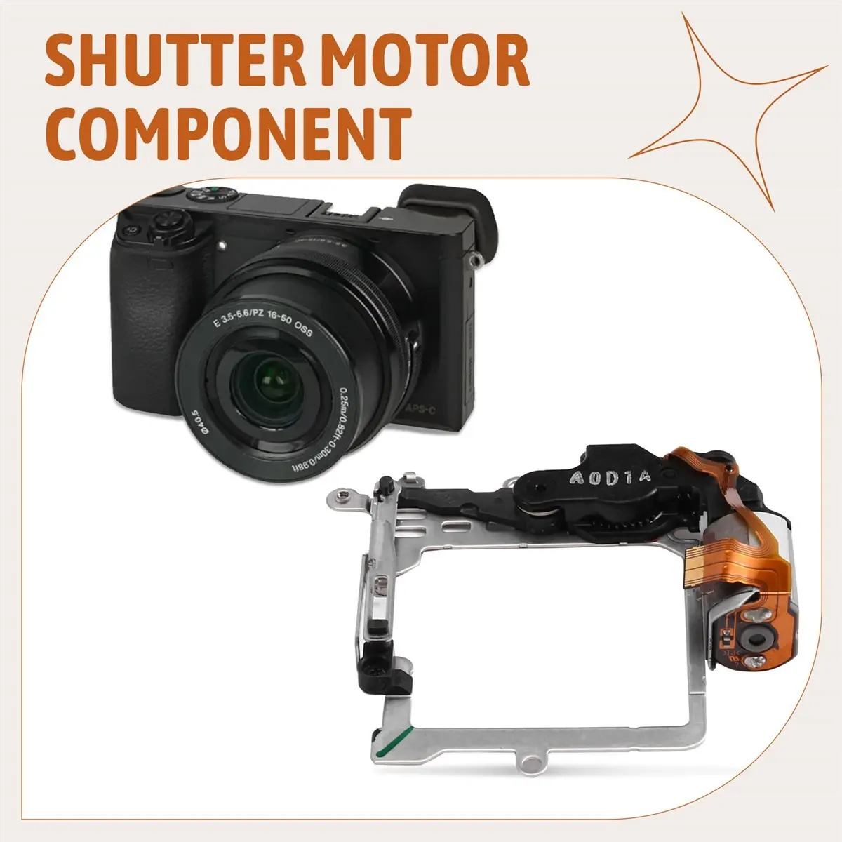 ilce-6000-a6000-シャッターモーターアセンブリドライブ巻線グループ修理部品に適しています。