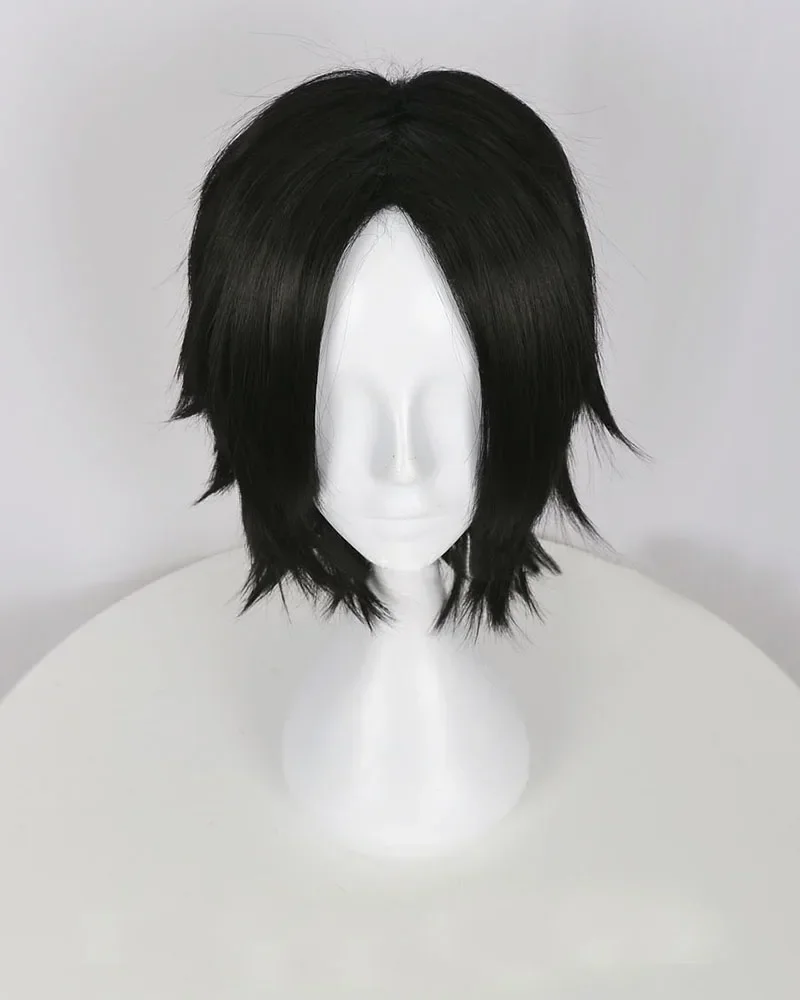 

One Piece Portgas D. Ace perruque courte noire résistante à la chaleur cheveux synthétiques Cosplay perruques noir