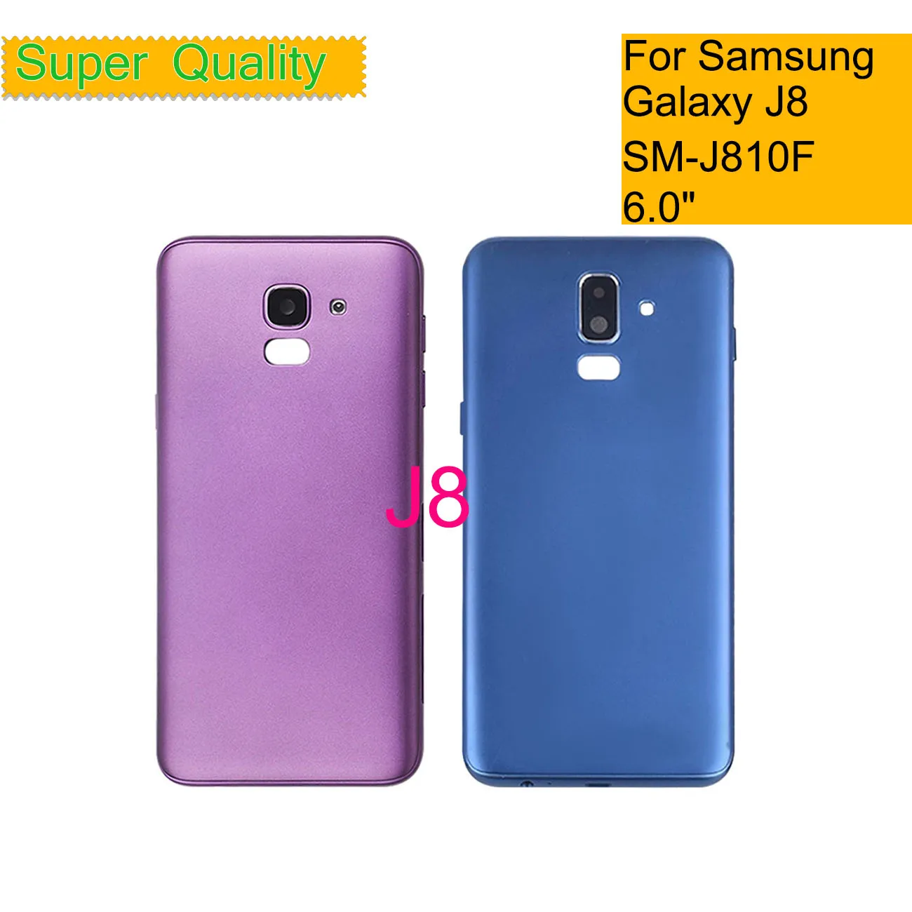 10Pcs/Lot For Samsung Galaxy J8 2018 J810 J810F SM-J810F Housing Battery Door Real Back Cover Case Chassis Shell J8