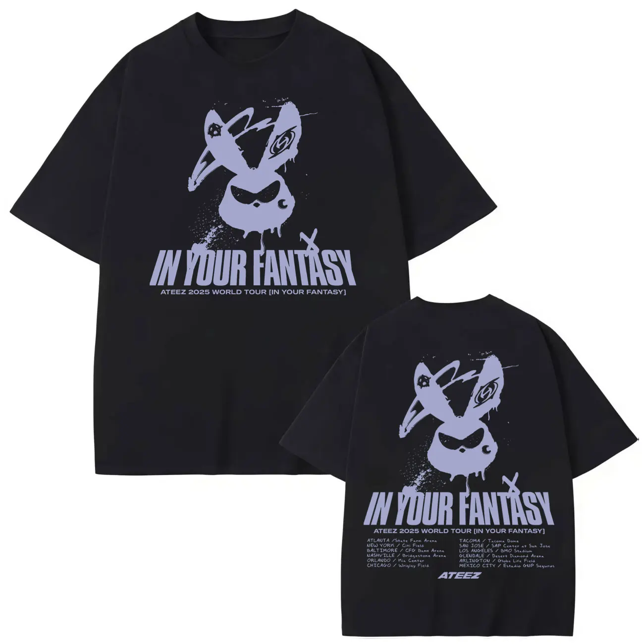 

ATEEZ 2025 World Tour in You Fantasy T-shirt Fashion Kpop Pop Music Short Sleeve T-shirts Men Women Clothing Oversized T Shirts