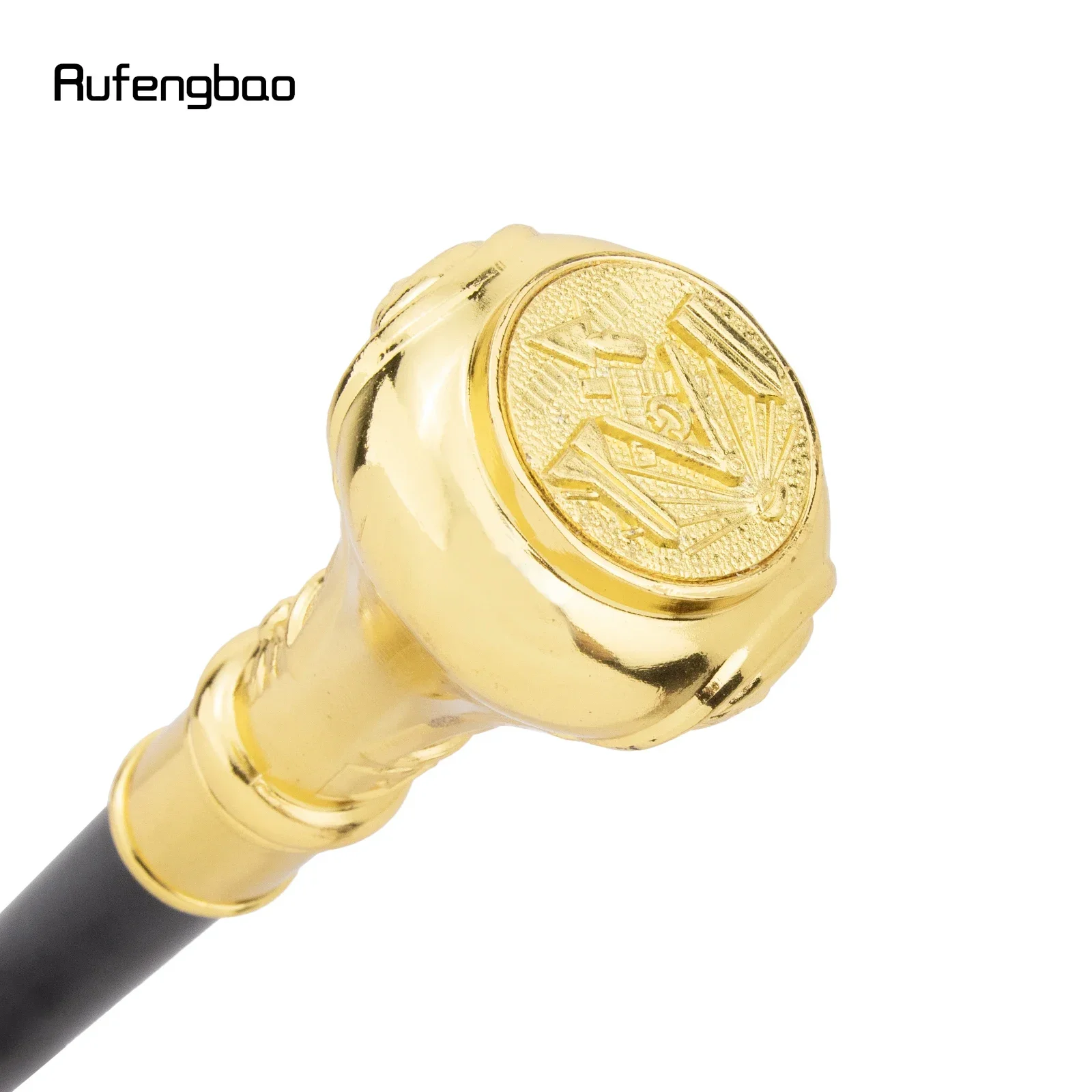 Goldene Freimaurerei Freimaurer VG Totem Gehstock Mode Gehstock Gentleman Crosier Knopf Gehstock 93 cm