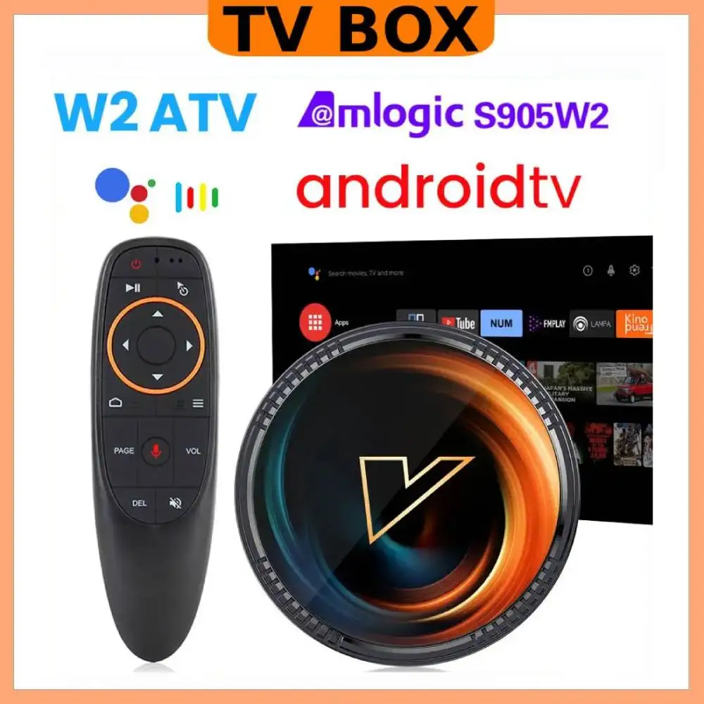 

VONTAR W2 ATV androidtv 11.0 Smart TV Box Amlogic S905W2 Google Voice Input 8K Video 4K 60fps AV1 Dual Wifi BT4.0 Media Player