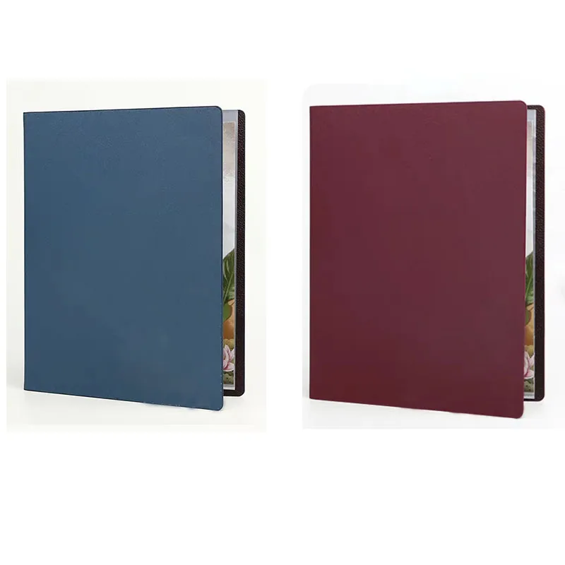 

Книга формата А4 с 8 карманами, пустая папка из искусственной кожи