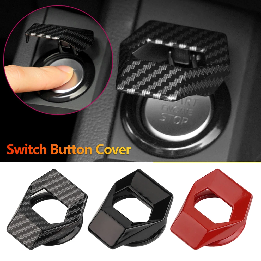 Car Engine Start Stop Switch Button Cover Decorative Auto Accessories Push Button Sticky Cover Car Interior Car-Styling