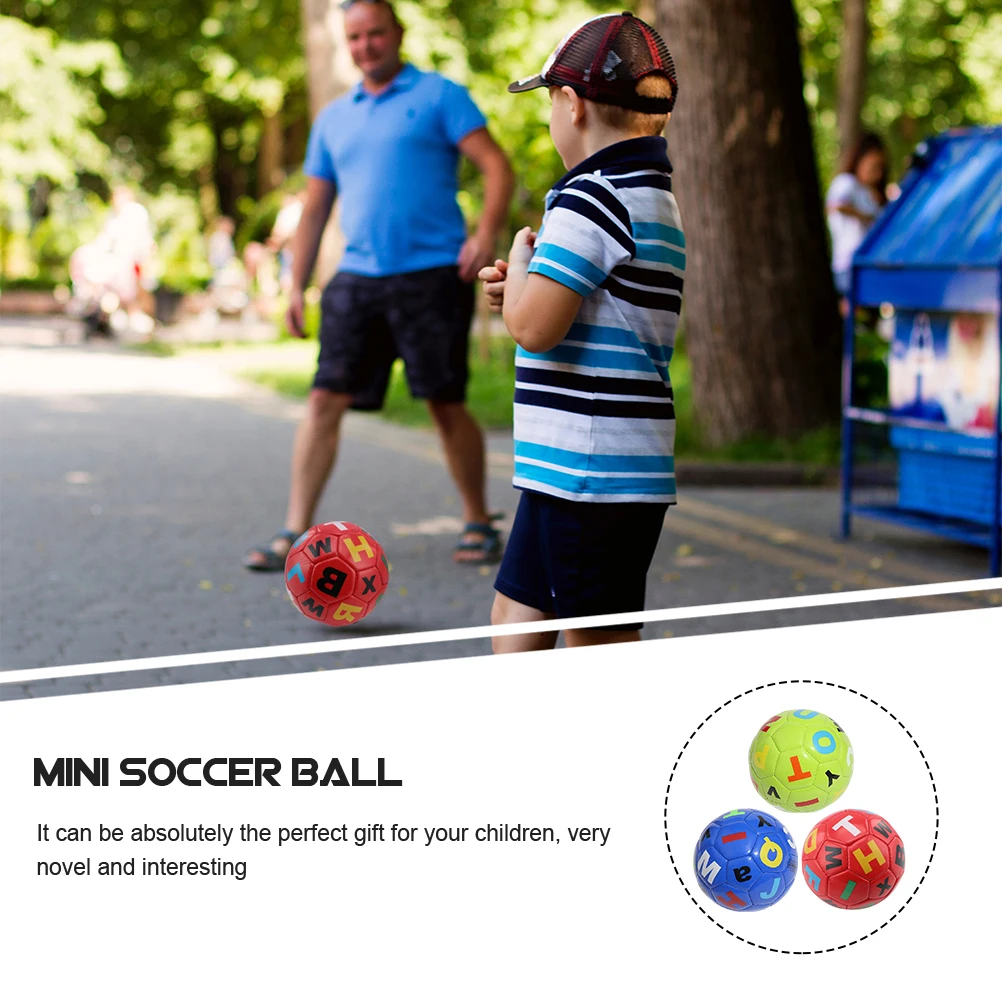 

3 Pcs Inflatable Small Football Balls for Kids Toddler Soccer Mini Elasticity Children