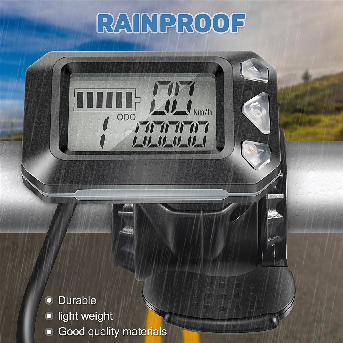 Acelerador de interruptor de pantalla de visualización de instrumentos de Scooter eléctrico ajustable, 24V, 36V, 5,5 pulgadas, piezas de Scooter (6 pines)