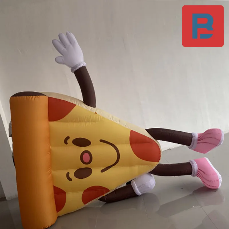 Inflatable cheese pizza puppet air model cartoon hand-patting pizza restaurant opening drainage enterprise IP mascot