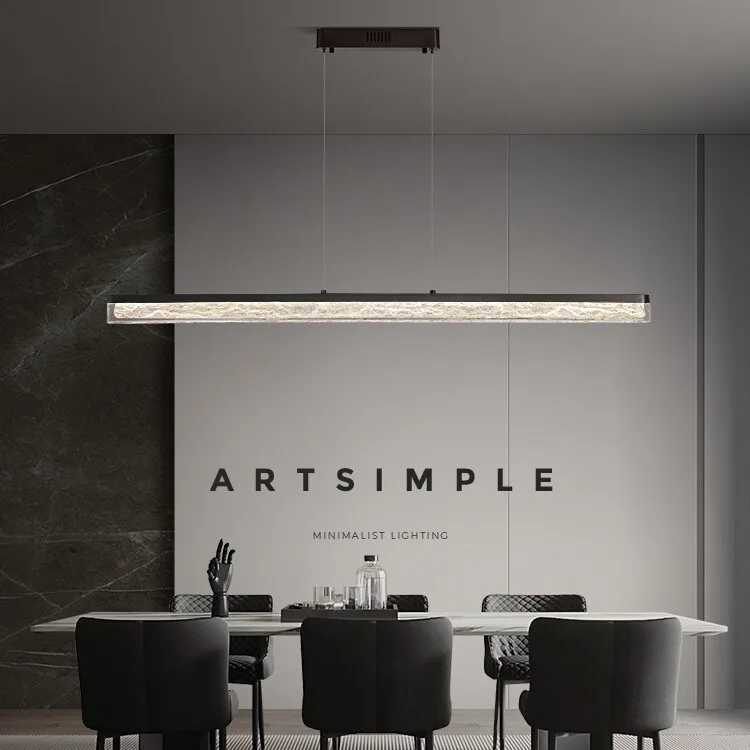 All-copper minimalist restaurant chandelier modern simple dining table bar light Italian high-end