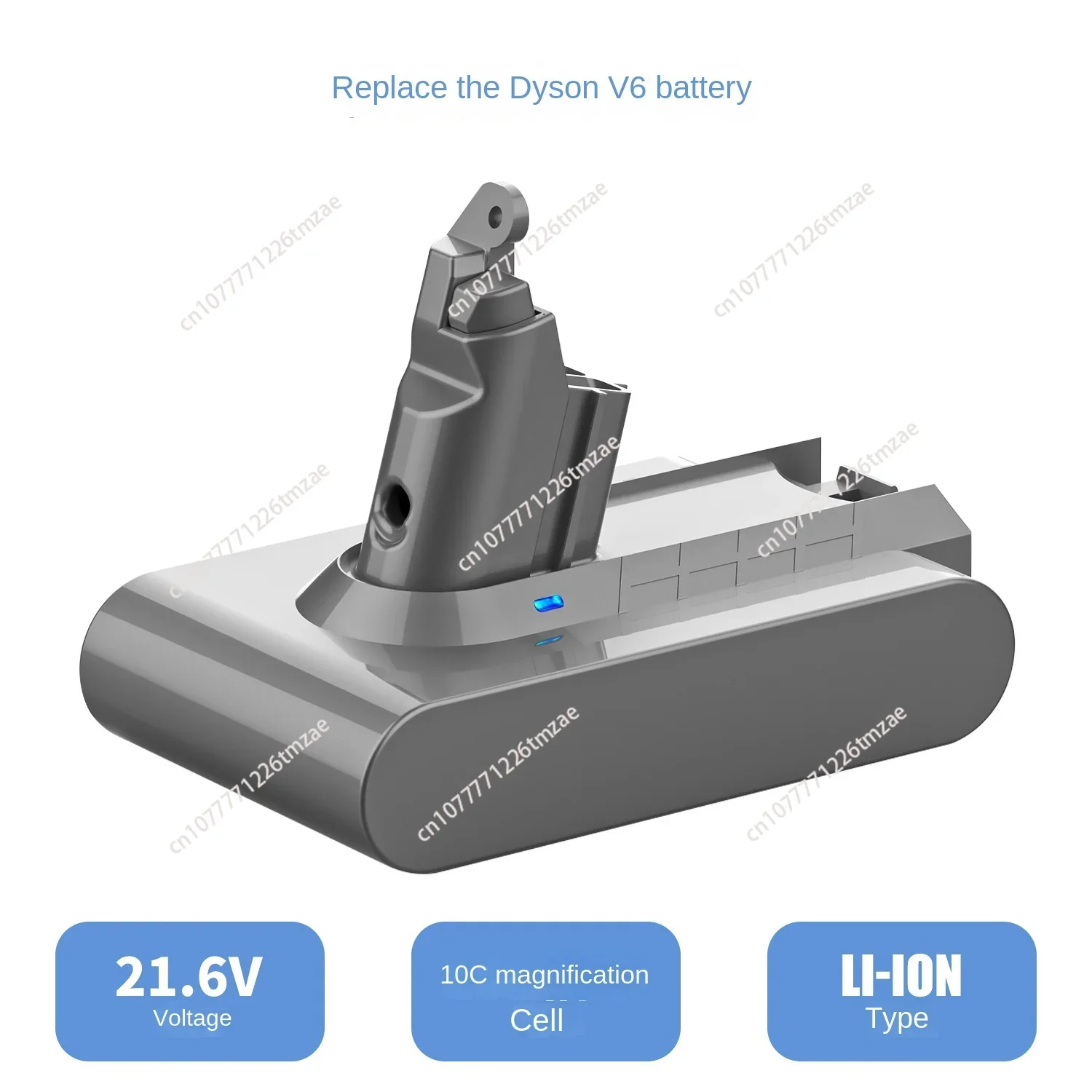 Suitable for Replacing Dyson V6 Cordless Vacuum Cleaner Battery Dc58 62 Battery 21.6V Adapter Dyson V 6 Battery