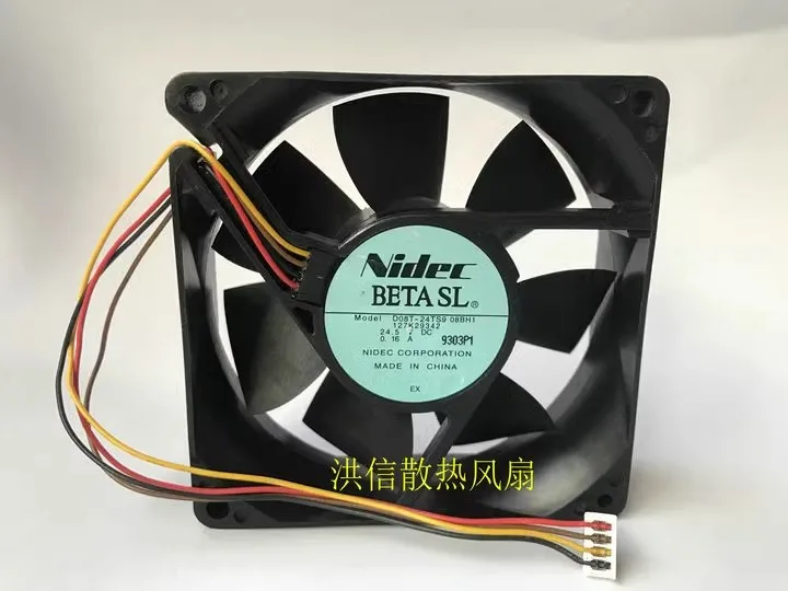 Free shipping original Nidec 8025 D08T-24TS9 08BH1 127K29342 DC24.5V 0.16A cooling fan