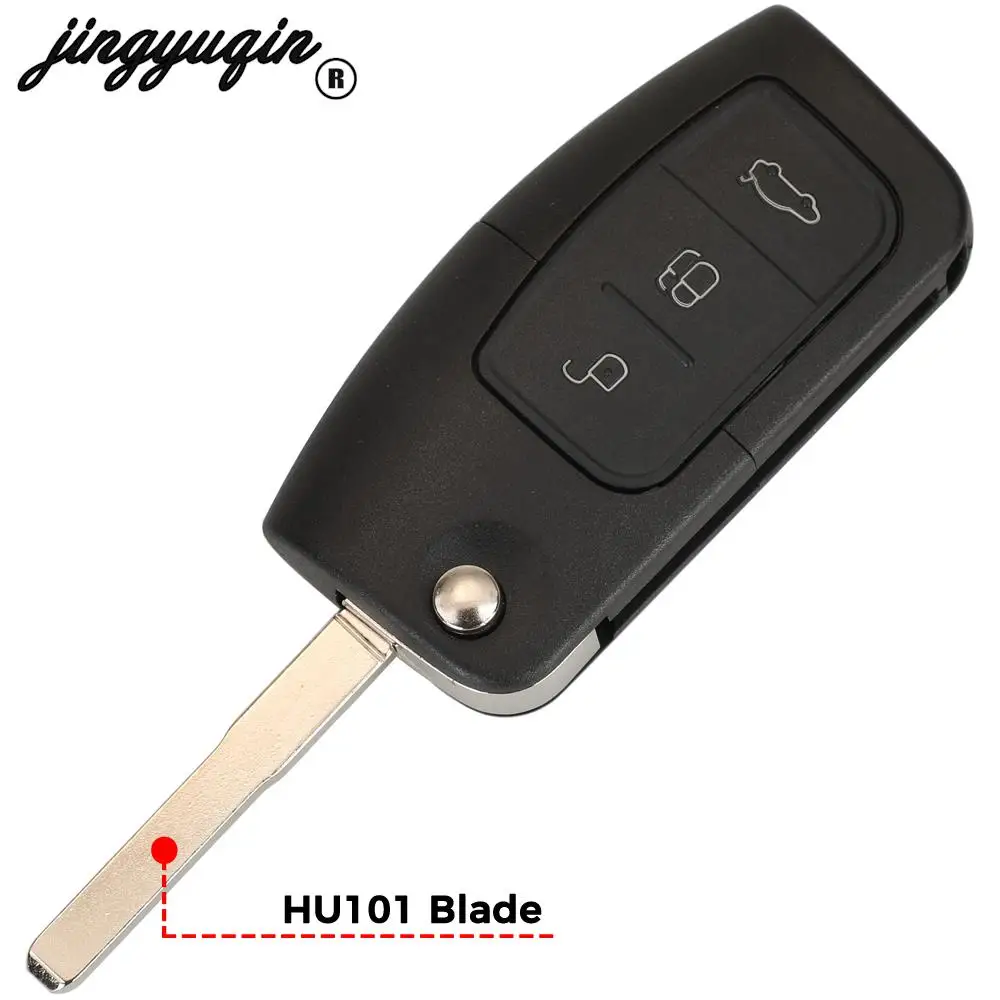 jingyuqin ASK 315/433MHz Keyless Entry Remote Key Dla Ford Focus Mondeo C Max S Max Galaxy Fiesta 4D60 4D63 Chip Fob 3 Button