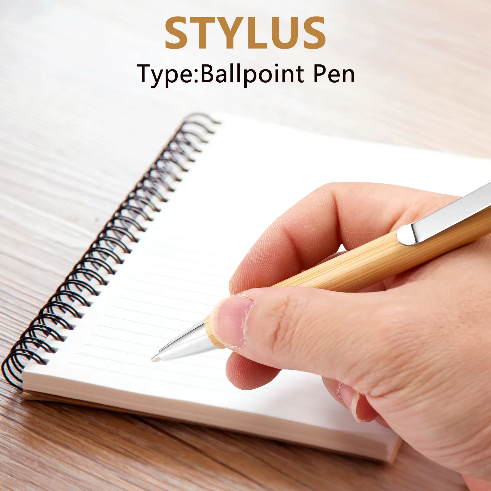 

100 Pcs/Lot Bamboo Ballpoint Pen Stylus Contact Pen Office & School Supplies Pens & Writing Supplies Gifts-PZZW