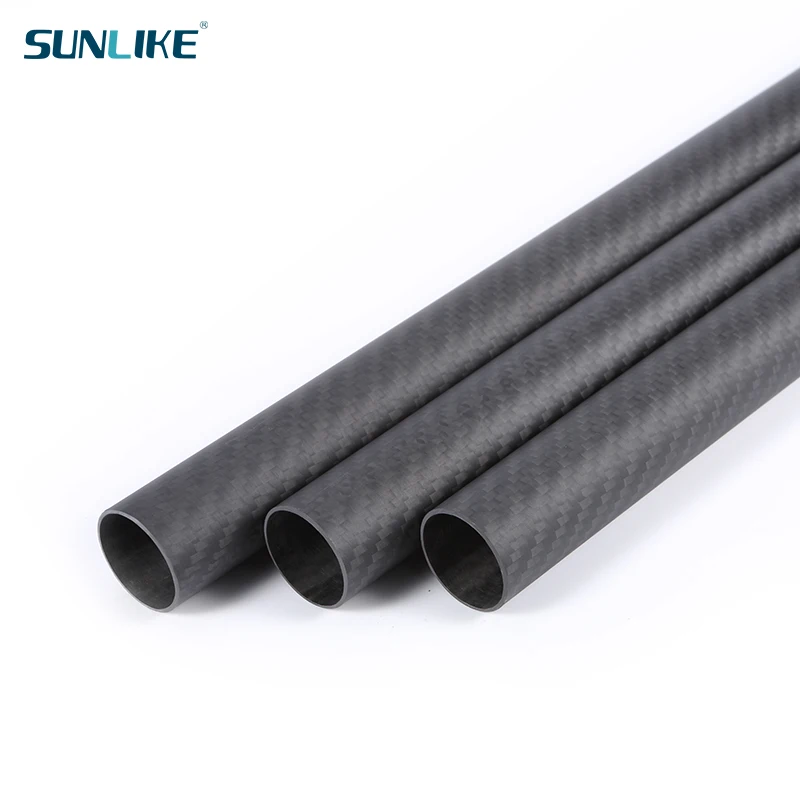 1Pcs Length 1000mm OD10mm 20mm 30mm 40mm Twill Matte 3K 100% Carbon Pipe Carbon Fiber Tube