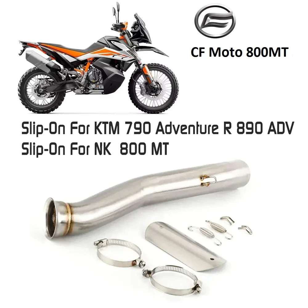 دراجة نارية العادم الهروب ل KTM 790 890 مغامرة R ADV NK800MT العادم الخمار الاتصال الأوسط وصلة الأنابيب #4